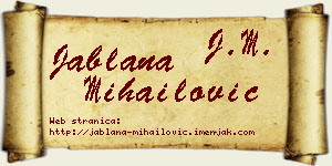 Jablana Mihailović vizit kartica